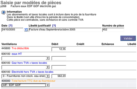 itool compta : la saisie des pieces